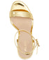 ALDO Women's Kat Two-Piece Platform Dress Sandals Gold Metallic Size 8M