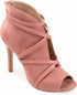 Journee Collection Women's Samara Peep Toe Stiletto Dress Shooties Blush 8.5M