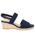 Bella Vita Women's Mariella Espadrille Wedge Sandals Navy Suede Size 8.5M