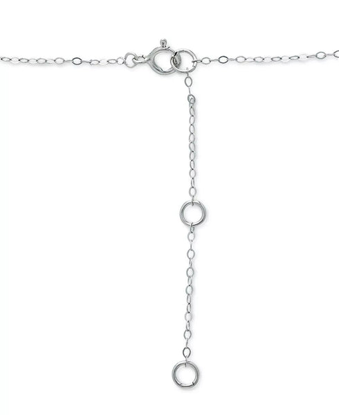 Giani Bernini Flower Cluster Necklace Sterling Silver Cubic Zirconia $65