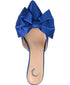 Journee Collection Womens Mules Stiletto Heel Tiarra Bow Dress Blue 11M