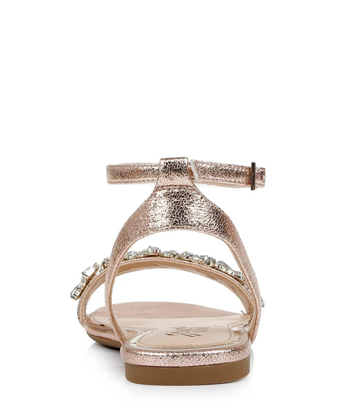 Jewel Badgley Mischka Giona Embellished Evening Sandals Gold Metallic Size 8.5