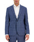 Hugo Boss Men's Blue Plaid Modern-Fit Wool-Blend Suit Separate Jacket Size 36R