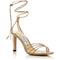 Jimmy Choo Womens Antia 85 Gold Strappy Sandals Shoes US Size 6 (B,M) MSRP $725