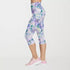 Skechers Women's Go Walk Seascape Floral Capri Leggings Purple 2XL