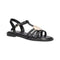 BELLA VITA Women's Vue-Italy Flat Sandals Black Leather Size 10M