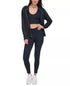 DKNY Sport Women's Metallic Bubble Logo Long-Sleeve Hoodie Black XL
