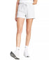 adidas Women's Essentials Small Logo Fleece Shorts Light Gray S