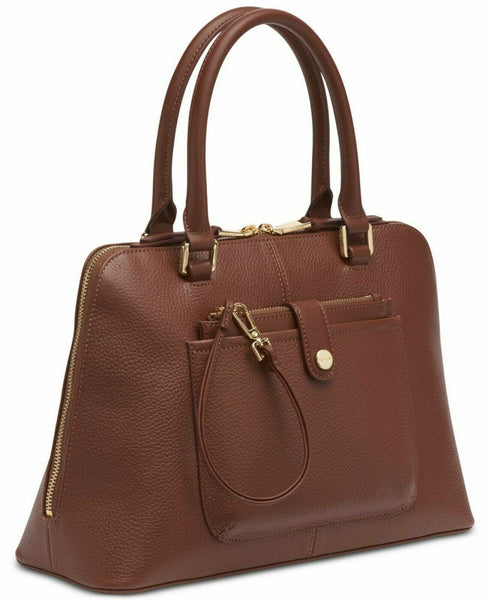 Calvin Klein Blanche Pebble Leather Dome Satchel