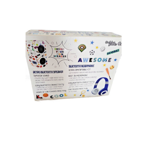 Gabba Goods Diy Patch Kit- with Headphones, a Bluetooth Speaker, & a Sticker Set