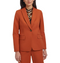 Calvin Klein Women's Orange Cotton-Blend One-Button Blazer Jacket Size 4