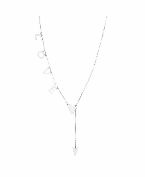 ADORNIA "LOVE" Arrow Heart Slide Through Y-Necklace