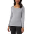 32 Degrees Women's Long-Sleeve Scoop Neck Top Heather Sleet XL