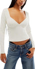 Free People X Intimately FP Duo Corset Long Sleeve Cami Ivory Size M