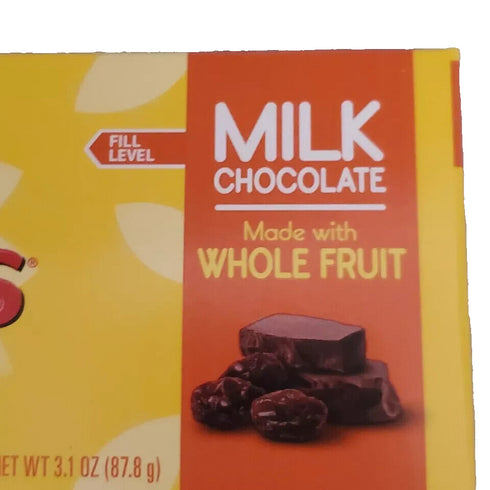 6 Boxes Raisinets California Raisins Covered in Milk Chocolate, 3.1oz