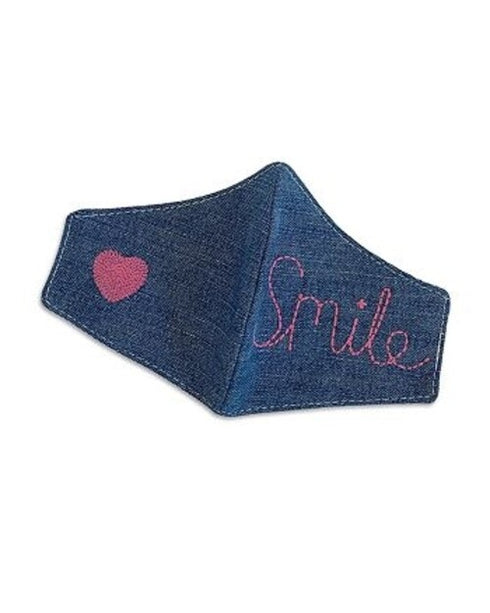 Ahida Correale Smile Heart Denim Mask