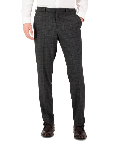 Perry Ellis Portfolio Men's Modern Fit Solid Resolution Pants Charcoal 34x32