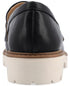 Journee Collection Womens Ken Lug Sole Solid Loafers Black Croco 9.5M