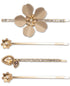 lonna & lilly Gold-Tone 4-Pc. Set Crystal Flower Bobby Pins