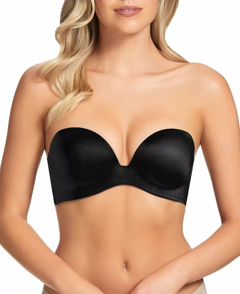 Fine Lines 4-Way Convertible Low-Cut Strapless Underwire Bra 34D Black