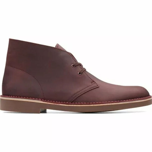Clarks Men's Leather Bushacre 2 Lace-up Chukka Boots Aubergine 9