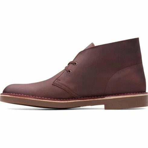 Clarks Men's Leather Bushacre 2 Lace-up Chukka Boots Aubergine 9