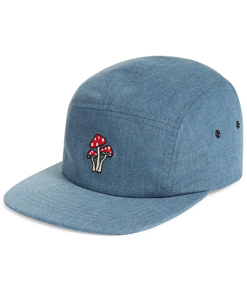 Sun + Stone Mens Mushroom Graphic Hat in Denim Blue-O/S