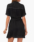 Vince Camuto Collared Wrap Minidress Rich Black Size M