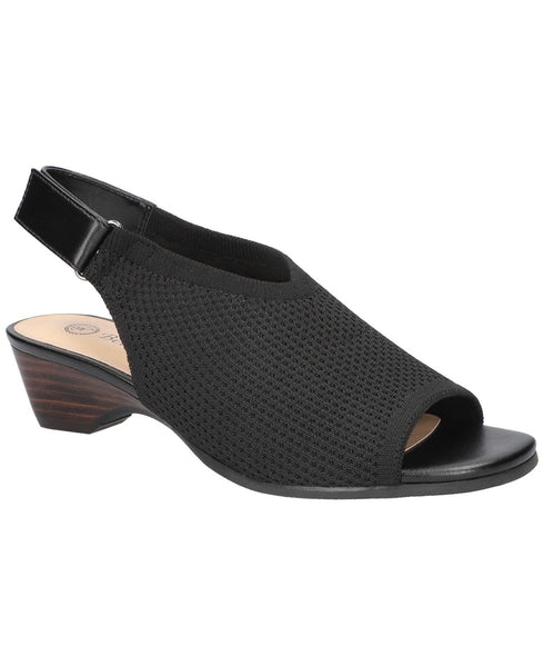Bella Vita Womens Marin Wedge Black Solid Open Toe Knit 9.5WW