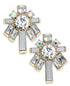 I.N.C. Gold-Tone Crystal & White Stone Flower Stud Earrings