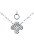 Giani Bernini Cubic Zirconia Flower Cluster Pendant Necklace in Sterling Silver