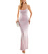Jump Juniors' Sleeveless Glitter-Knit A-Line Dress Lavender 3/4