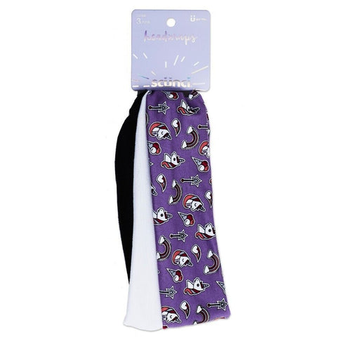 Scunci Unicorn Printed and Solid Headwrap - 3pk