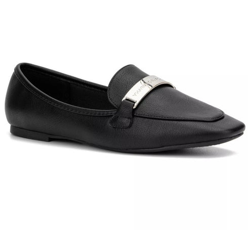 New York & Company Women's Harleigh Loafer Slip On Faux Leather Black 9M