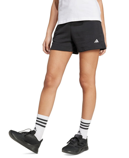 adidas Women's Essentials Small Logo Fleece Shorts Black L