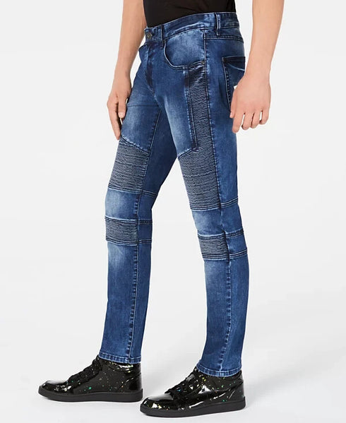 INC International Concepts I.N.C. Men's Moto Skinny Jeans Blue 36 X 32