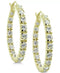 Giani Bernini Cubic Zirconia In & Out Hoop Earrings in 18k Gold-Plated Sterling