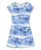 Speechless Big Girls Knit Tie-Dye Tier Dress - Blue, White Size 14