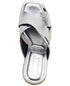DKNY Women's Maryn Crossband Espadrille Platform Wedge Sandals Silver SIze 6M