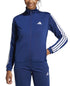 adidas Women's Tricot 3-Stripes Track Jacket Full Zip Dark Blue M