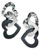 INC Silver-Tone Resin Interlocking Heart Drop Earrings