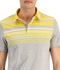 ALFANI Men's Sunset Stripe Polo Shirt Yellow/ Grey Size 2XL
