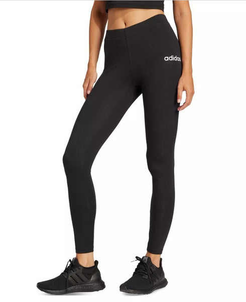 adidas Women's Hip-Logo Full-Length Athletic Tights Black White XL