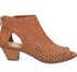 Easy Street Womens Sandals Cutout Solid Zip Block Heel Sunrise Tan 8M