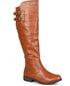 Journee Collection Women's Tori Wide Calf Knee High Riding Boots Chestnut 10M
