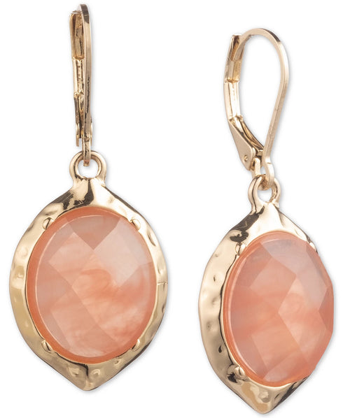 Anne Klein Gold-Tone Stone Drop Earrings New