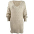 Free People Women's Sz XS Say Hello Taupe Alpaca Wool Pullover Sweater Tunic
