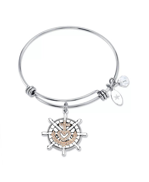 Unwritten "Faith Makes All Things Possible"Anchor Bangle Bracelet