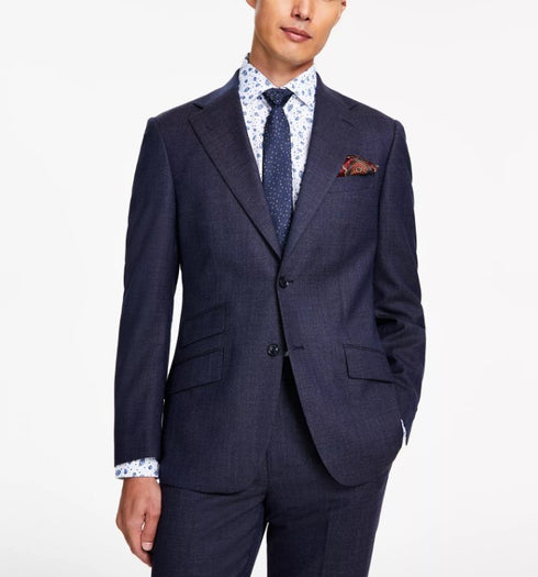 Tallia Men's Slim-Fit Stretch Solid Suit Jacket Solid Blue Size 38S