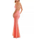 City Studios Juniors' Sequined Open-Back Gown Go Bright Coral 3